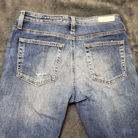 AG ADRIANO GOLDSCHMIED JODI CROP HIGH RISE SLIM FLARE RAW HEM JEANS 26R AG-ED - Picture 12 of 13